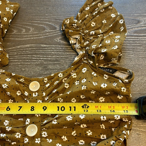 NWOT Zara Printed Dress With Draping Size S - Picture 11 of 11